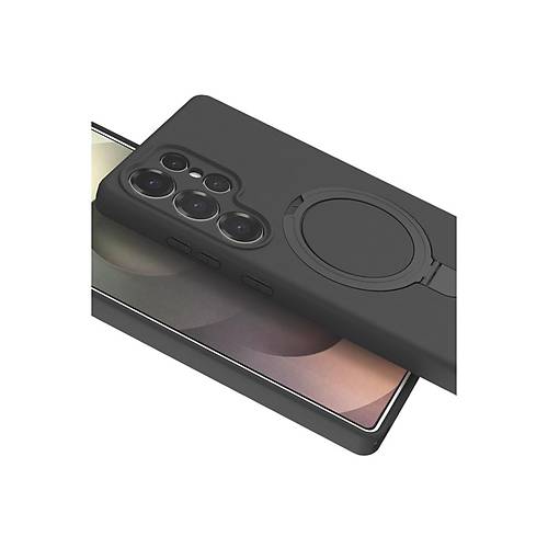 Galaxy S24 Ultra Regal Magsafe Standl� Kapak - Titan Gri
