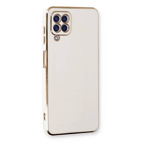 Galaxy A22 K�l�f Volet Silikon - Beyaz