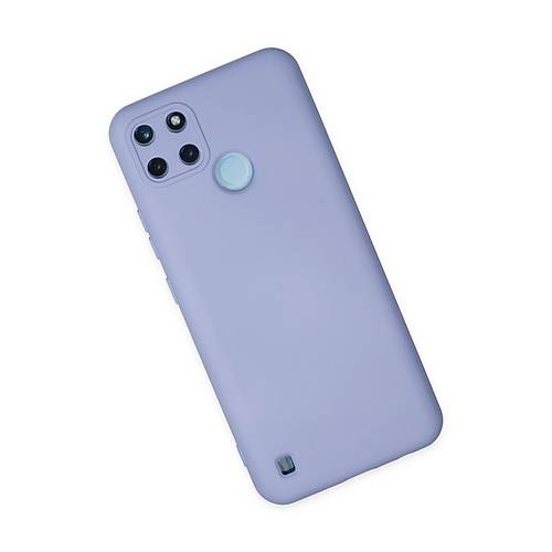 Realme C25Y K�l�f Nano i�i Kadife Silikon - Lila