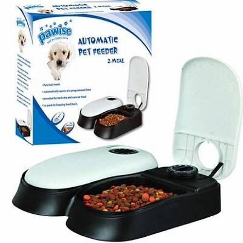 Zaman Ayarl� Otomatik Kedi ve K�pek Mama Kab� �iftli 27x7x24 Cm