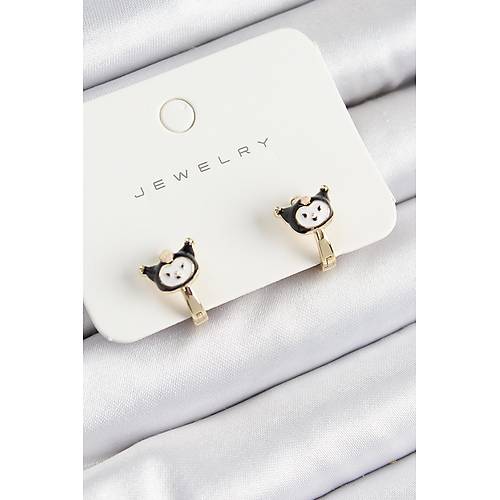 Pirin� Kuromi Model Gold Renk �ocuk K�pe