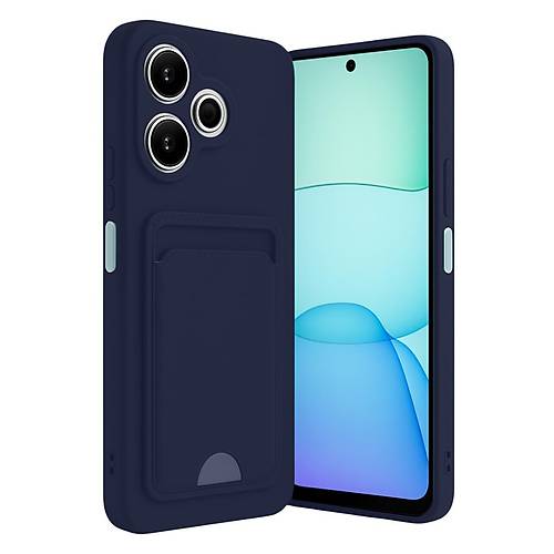 Redmi 13 4G K�l�f Kelvin Kartvizitli Silikon - Lacivert