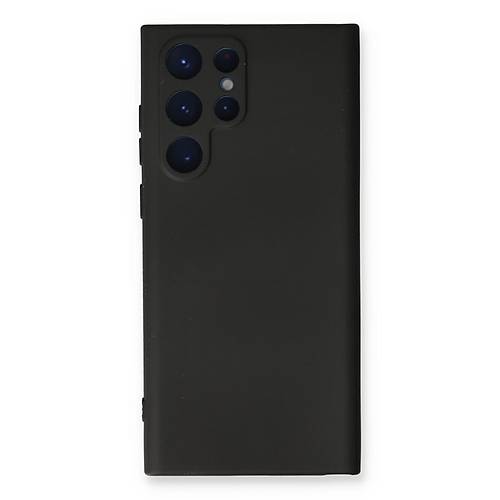 Galaxy S24 Ultra K�l�f Nano i�i Kadife Silikon - Siyah