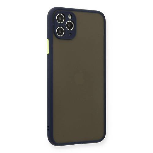 iPhone 11 Pro Max K�l�f Montreal Silikon Kapak - Lacivert