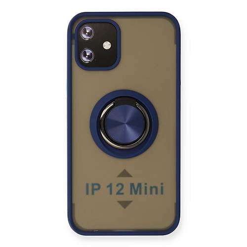 iPhone 12 K�l�f Montreal Y�z�kl� Silikon Kapak - Lacivert