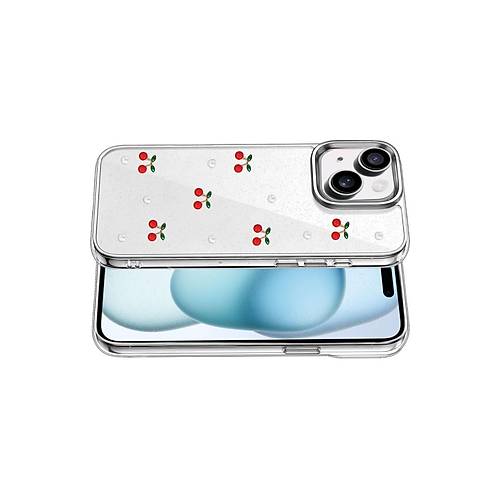 iPhone 15 Plus Fiyonk Desenli Kapak - Desen 9