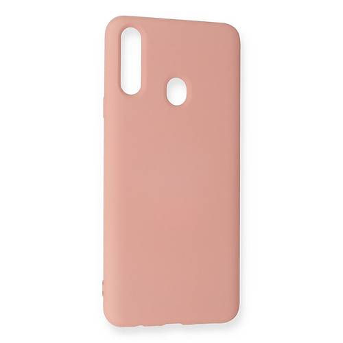 Galaxy A20S K�l�f Nano i�i Kadife Silikon - Pudra