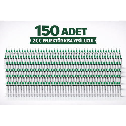 2CC Enjekt�r Ye�il U�lu Steril ��r�nga