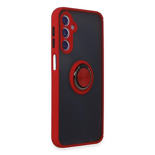 Galaxy M34 5G K�l�f Montreal Y�z�kl� Silikon Kapak - K�rm�z�