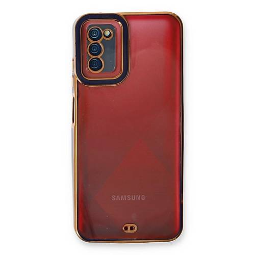 Galaxy A03S K�l�f Liva Lens Silikon - Mavi