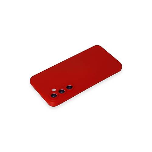Galaxy S24 K�l�f Nano i�i Kadife Silikon - K�rm�z�