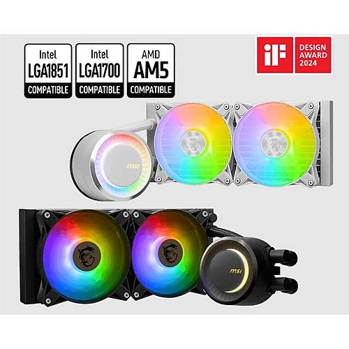 MSI MAG CORELIQUID E240 WHITE 240MM CPU SIVI SO�UTUCU (LGA1150/1151/1155/1156/1200/1700/1851/AM4/AM5 UYUMLU)