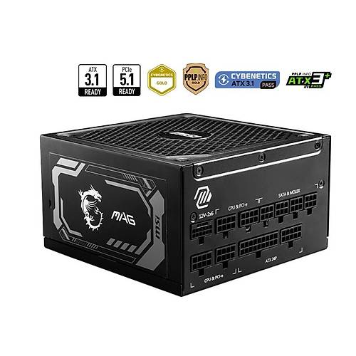 MSI MAG A1250GL PCIE5 1250W 80+ GOLD POWER SUPPLY