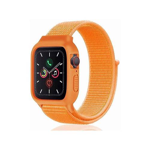 Watch 42mm Has�rl� C�rtc�rtl� Kasal� Kordon - Turuncu