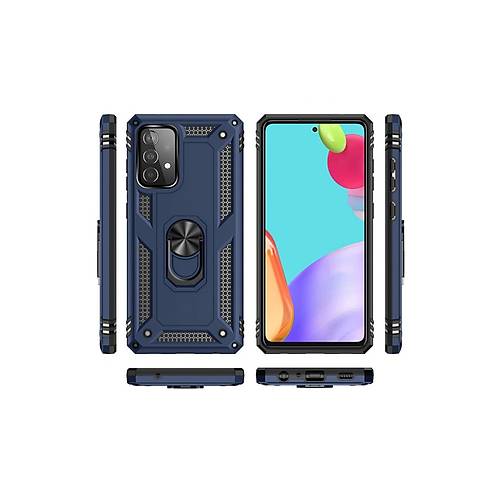 Galaxy A33 5G K�l�f Sofya Y�z�kl� Silikon Kapak - Lacivert