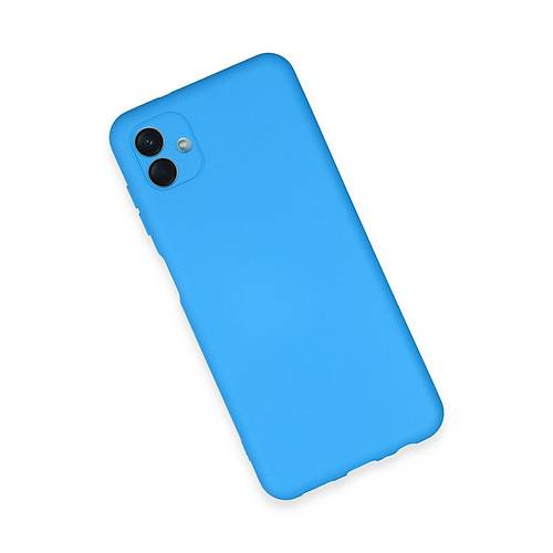 Galaxy A04E K�l�f Nano i�i Kadife Silikon - Mavi