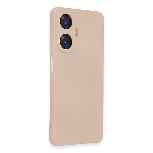 Realme C55 K�l�f Nano i�i Kadife Silikon - Pudra