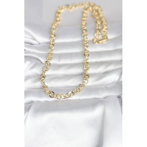 CM 14K Gold Renk Kal�n Halka Zincirli 60 cm Kad�n Kolye