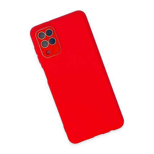 Galaxy A22 K�l�f Lansman Glass Kapak - K�rm�z�