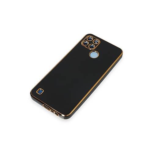 Realme C25Y K�l�f Volet Silikon - Siyah