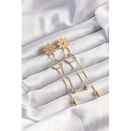 316L �elik Alt�n Renk Sallant�l� D���m Model Papatya K�pe