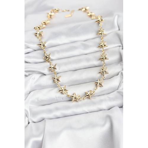 Y�ld�z Model Pirin� Gold Renk Kad�n Kolye