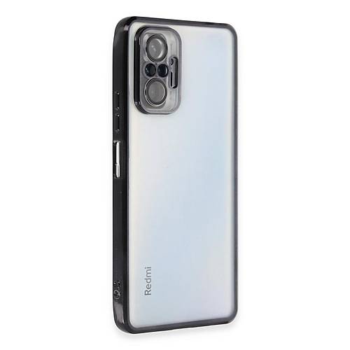 Redmi Note 10 Pro K�l�f Razer Lensli Silikon - Siyah