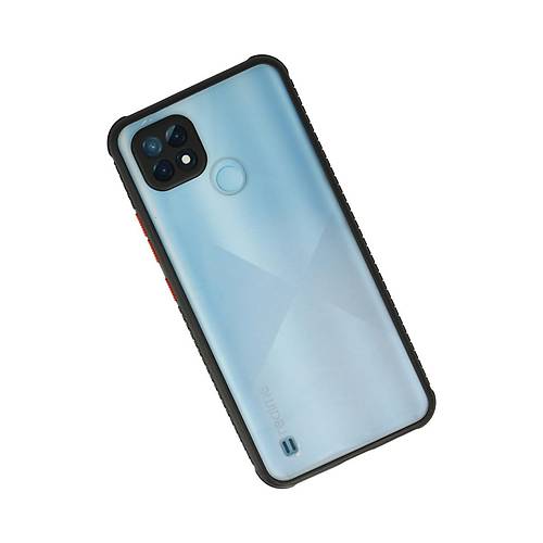 Realme C21 K�l�f Miami �effaf Silikon - Siyah