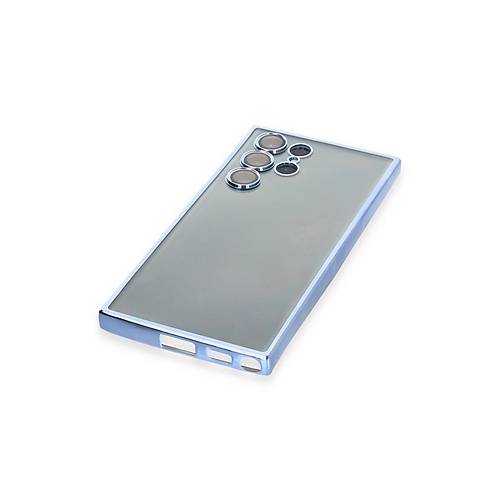 Galaxy S22 Ultra K�l�f Razer Lensli Silikon - A��k Mavi