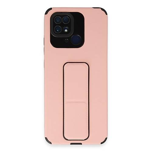 Redmi 10C K�l�f Mega Standl� Silikon - Pudra