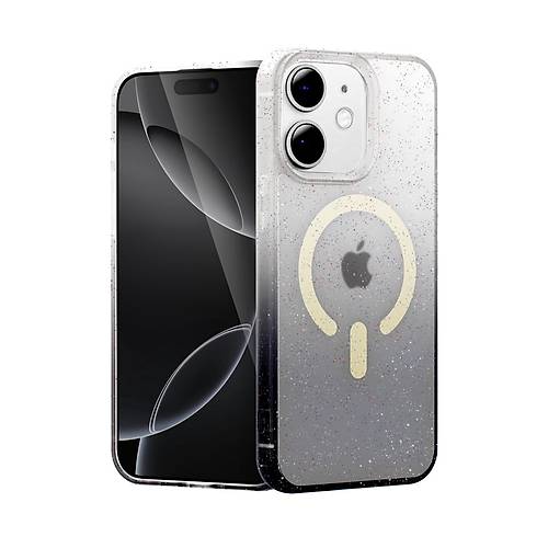 iPhone 11 Pummel Shiny Magsafe Kapak - Siyah