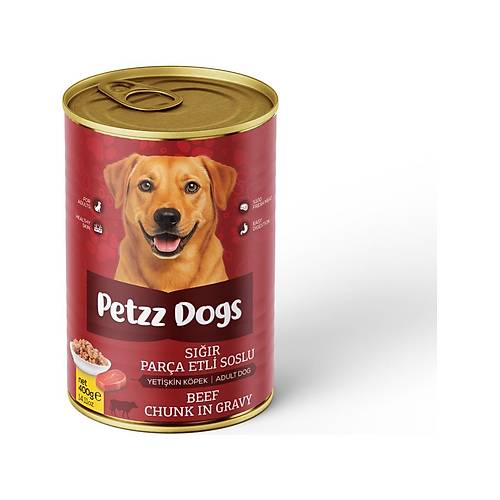 Petzzdogs S���r Etli Yeti�kin K�pek Konservesi 400 gr 1 Adet
