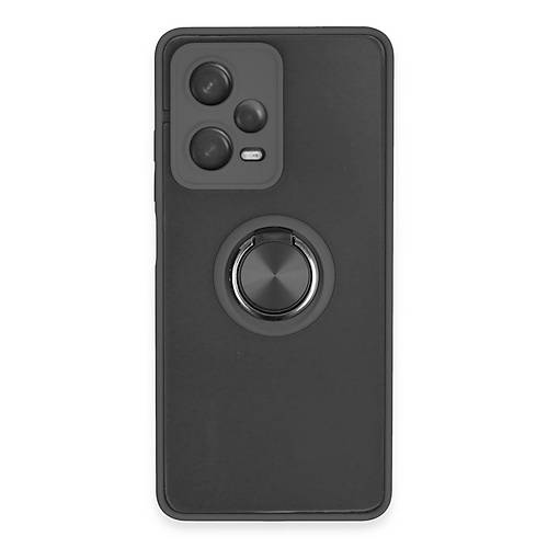 Redmi Note 12 5G K�l�f Montreal Y�z�kl� Silikon Kapak - Siyah