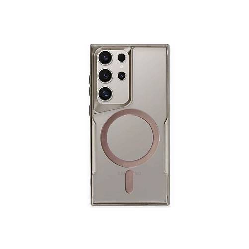 Galaxy S24 Ultra K�l�f Boyi Magsafe Silikon Kapak - Titan Gri