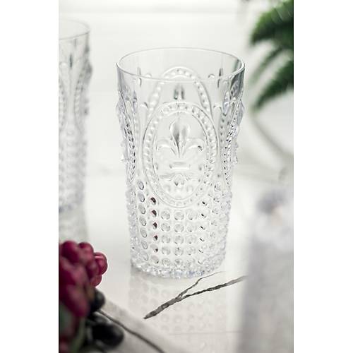Akrilik �effaf Tekli Uzun Bardak & Su Me�rubat Barda�� 750 ml ( B�y�k Boy & Cam De�ildir )