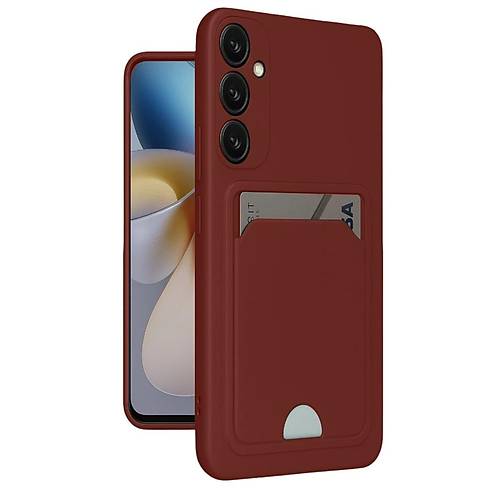 Galaxy A16 5G K�l�f Kelvin Kartvizitli Silikon - Bordo