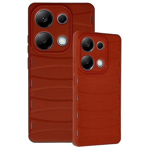 Redmi Note 13 Pro 4G K�l�f Bibercas Silikon Kapak - K�rm�z�