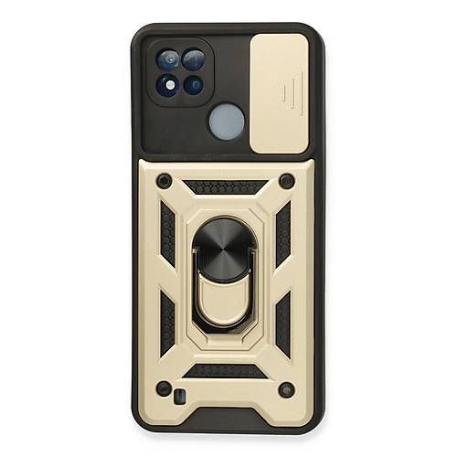 Realme C11 2021 K�l�f Pars Lens Y�z�kl� Silikon - Gold