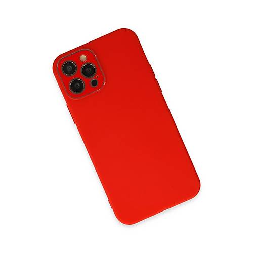 iPhone 12 Pro K�l�f Lansman Glass Kapak - K�rm�z�