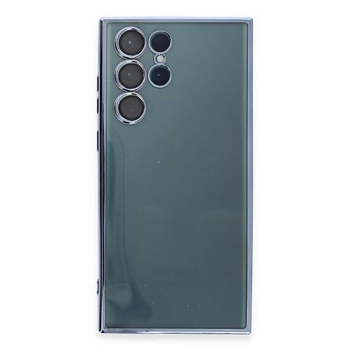 Galaxy S22 Ultra K�l�f Razer Lensli Silikon - A��k Mavi