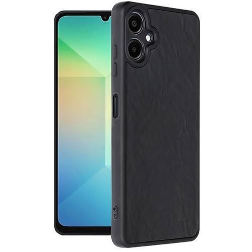 Galaxy A06 K�l�f Aras Deri Kapak - Siyah
