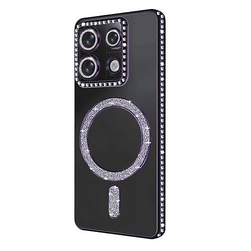 Redmi 13C Joke Simli Magneticsafe K�l�f - Derin Mor