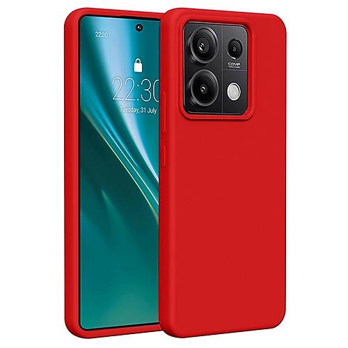 Redmi Note 13 4G K�l�f First Silikon - K�rm�z�