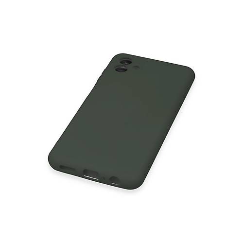 Galaxy A04E K�l�f Nano i�i Kadife Silikon - Koyu Ye�il