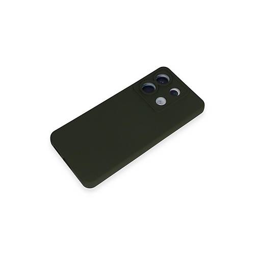 Redmi Note 13 Pro 5G K�l�f Nano i�i Kadife Silikon - Koyu Ye�il