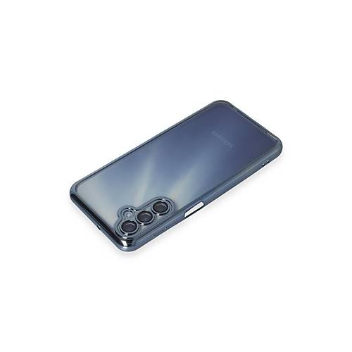 Galaxy A55 5G K�l�f Razer Lensli Silikon - A��k Mavi