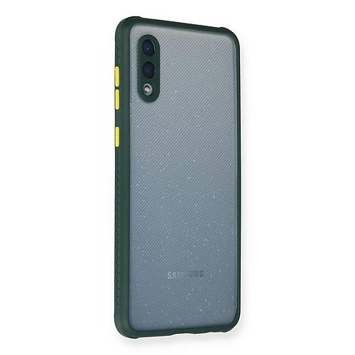 Galaxy A02 K�l�f Miami �effaf Silikon - Koyu Ye�il