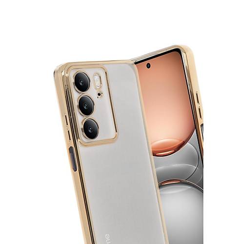 Realme C75 4G K�l�f Razer Lensli Silikon - Gold