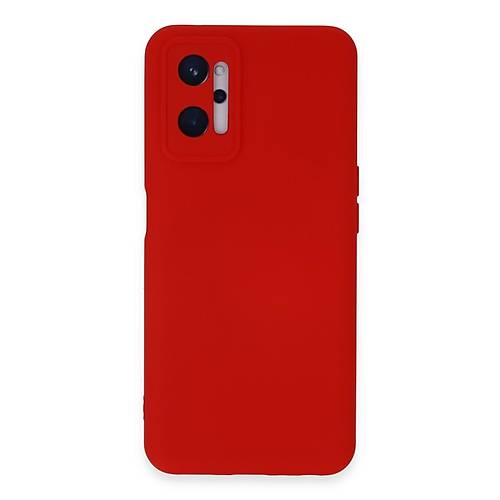 Realme 9i 4G K�l�f Nano i�i Kadife Silikon - K�rm�z�
