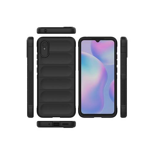 Redmi 9A K�l�f Optimum Silikon - Siyah
